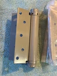 1 Pair Of Template Spring Hinges Prime Coated Finish Single Action Half Surface. Fixed Price $10.48.
