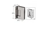 Crl Brushed Satin Chrome Geneva Wall Mount Full Back Plate Hinge GEN037BSC. Fixed Price $45.00.