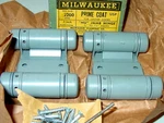 Vintage 2" Double Acting Spring Louver Door Hinge Set Milwaukee Nu Jamb Usa Nos. Fixed Price $39.95.