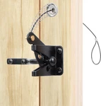 Self-locking Gate Latch With Stainless Steel Spring Cable Pull Fit For Wood/viny. Fixed Price $10.17.