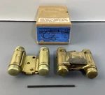 Vintage Bommer Set Of 2" Louver Door Double Action Hinges Bt 1514 ** One Broken. Fixed Price $34.75.