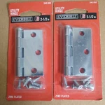 Set Of Everbilt Utility Hinges 2-1/2 Zink Plated. Fixed Price $10.00.