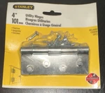 Stanley 4-INCH Narrow Utility Hinge Silver One Set Of Zinc 80-2050 CD838 (2C). Fixed Price $12.00.