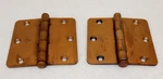 Pair Of Vintage Lawrence Usa Brass-plated Steel Butt Door Hinges 3.5" X (2). Fixed Price $15.35.