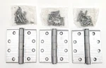 Nos! Set Of 3 Hager 1279 4.5 X Satin Chrome Commercial Door Hinges, Nrp. Fixed Price $27.99.