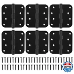 Kolet Ball Bearing Door Hinges, 4 X Inches Black Heavy Duty Stain. Fixed Price $93.03.