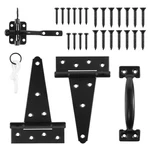 Heavy Duty Gate Hardware Kit,with Self Locking LATCH,2 Pcs 6INCH T-hinge.... Fixed Price $29.02.
