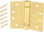 Everbilt Adjustable Spring Door Hinge Commercial 4" 1/4 Radius Satin Brass. Fixed Price $9.99.