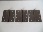 Stanley F-179 Full Mortise 4 1/2" Hinges Antique Brass Finish Set Of Three. Fixed Price $15.00.