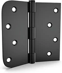 3 Pack 4IN Black Door Hinges Interior Matte X Inch With Sq. Fixed Price $23.94.