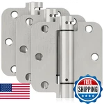 Joyny Pack Self Closing Door Hinges 3.5IN Spring Loaded Garage Front Back. Fixed Price $39.75.