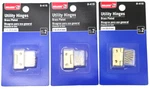Lot Of 3 Bulldog D-415 Inch Brass Plated Utility Hinges 1" With Screws. Fixed Price $11.99.