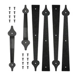 Steel Garage Door Decorative Hinge Handle Accents Hardware Kit Screw Mount Black. Fixed Price $29.32.