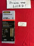 3- Stanley S820-654 RPF179 Standard Hinge, 4", Satin Brass Architectural Grade. Fixed Price $30.00.