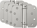 Hosom Pack 4" Self Closing Spring Door Hinges 5/8" Radius Brushed Nickel. Fixed Price $34.19.