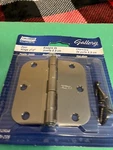 29 New National Hardware 3-1/2" Door Hinges 5/8" Radius, Steel, Pewter Fin. Fixed Price $17.95.