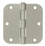 Deltana S35R515 Satin Nickel 3.5" Plain Bearing 5/8 Radius Corner Mortise Hinge. Fixed Price $13.06.