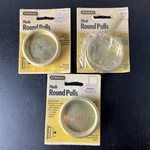3X Stanley Classic Solid Brass Flush Round Pulls Life Span For Doors And Panels. Fixed Price $12.95.