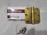Hickory Hardware Keeler Solid Brass Door Hinge 3.5" 5/8" Radius. Fixed Price $20.00.