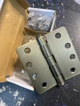 Emtek 92024US7 4"X4" Mortise Hinge Pair, 1/4" Radius, French Antique. Fixed Price $16.39.