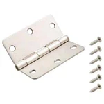Everbilt 3-1/2 X 1/4 In. Radius Satin Nickel Squeak-free Door Hinge (6-PACK). Fixed Price $24.95.