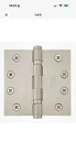 Emtek 9401415 4"X4" Steel Heavy Duty Ball Bearing Hinges Pair - Polished Nickel. Fixed Price $24.95.