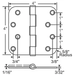 Grainger Approved 56-179SCH Butt HINGE,STEEL,125.0 Lb. Load Cap.,pr 451K15. Fixed Price $9.99.