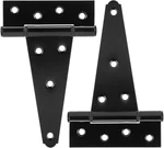 6 Inch T-strap Heavy Duty Shed Door Hinges Black Tee (2 Pack). Fixed Price $22.99.