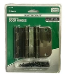 Mastercraft 3 Pack Removable Door Hinges 1/2" 5/8"ROUND Antique Brass Finish. Fixed Price $14.49.