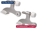 2 Pack Hinge Pin Door Stopper Brushed Satin Nickel - Adjustable Heavy Duty. Fixed Price $10.41.