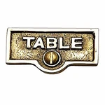 Switch Plate Tags "table" Name Signs Labels Lacquered Brass Renovators Supply. Fixed Price $14.99.