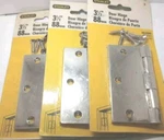New Stanley Door Hinges 3.5 Inches Set Of Cd 741 Nickel Plated Vintage. Fixed Price $18.00.