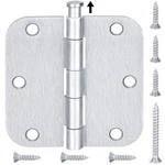 48 Pack 3.5" Door Hinges 5/8" Radius Corner Satin Chrome Residential Hardware. Fixed Price $54.99.
