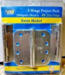 Ives Schlage C3P1021F-619E 3/ 4" Radius Door Hinge Project Pack,satin Nickel. Fixed Price $11.00.
