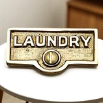 Switch Plate Tags Laundry Name Signs Labels Lacquered Brass Renovators Supply. Fixed Price $23.99.