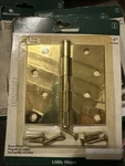 4" Door Utility Hinge W/square Corner Brass Plated Brainerd (11 Pack). Fixed Price $28.99.