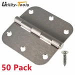 Satin Nickel Interior Door Hinges 50 3.5 Inch With Radius Corners 5/8". Fixed Price $46.84.
