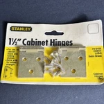 Stanley CD814 73-0155 Satin Brass 1/2" Cabinet Hinges Nos Hardware. Fixed Price $10.99.