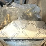 Baldwin Hardware 1093-060 Steeple Tip Brass Door Hinge Gold Finials Box/. Fixed Price $160.00.