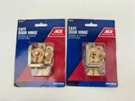 X(2) Ace Satin Brass Cafe Door Hinge 5292552 - Swinging Bar 180 Spin Open. Fixed Price $19.75.