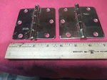 National 3-1/2 In. Square Polished Brass Door Hinge N830212. Fixed Price $15.95.