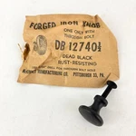 Mckinney Forged Iron Cabinet Door Knob Dead Black Usa #12740 1/2 Nos. Fixed Price $5.99.