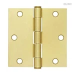 (2 Pack) 3-1/2" Square Corner Hinge Satin Brass. Fixed Price $8.18.