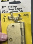 Stanley 3-1/2" Door Hinge Steel Satin Brass Finish 69-0390 CDRD758 Sealed Sale!. Fixed Price $22.00.