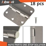 Labwork Satin Nickel Door Hinges 3.5X3.5" 2.2MM 5/8" Radius Corners 18 Pcs. Fixed Price $29.70.