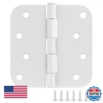 Design House 6-PACK 4X4 Steel Interior Door Hinges White Rounded 5/8". Fixed Price $36.33.