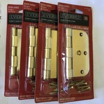 Everbilt 3-1/2 In. With 5/8 Radius Security Door Hinge Bright Brass Finish. Fixed Price $6.99.