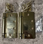 (2) Spring Door Hinge 4-1/2 Polished Brass Selfclosing Ultra Hardware 35345R1. Fixed Price $9.98.
