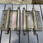 Pair Of Antique Bommer Double Action Spring Hinges Working Brass 8. Fixed Price $59.99.