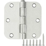 100 Pack Interior Door Hinges Brushed Nickel 3.5 Inch X 1/2" 5/8" Round Res.... Fixed Price $156.62.